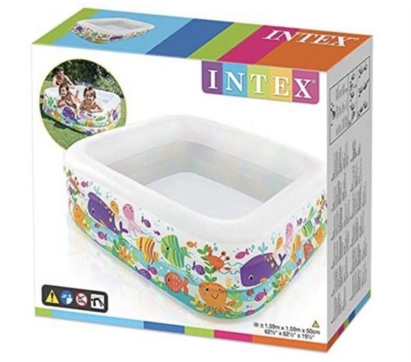 בריכה מרובעת איכותית  intex
